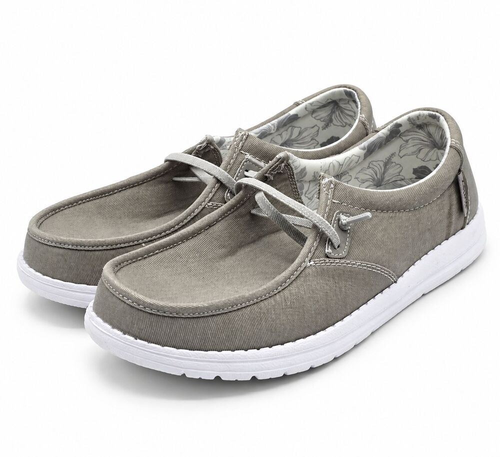 Hurley Ojai Womens 7.5 Light Gray Memory Foam Lightweight Casual Lace Up Shoes